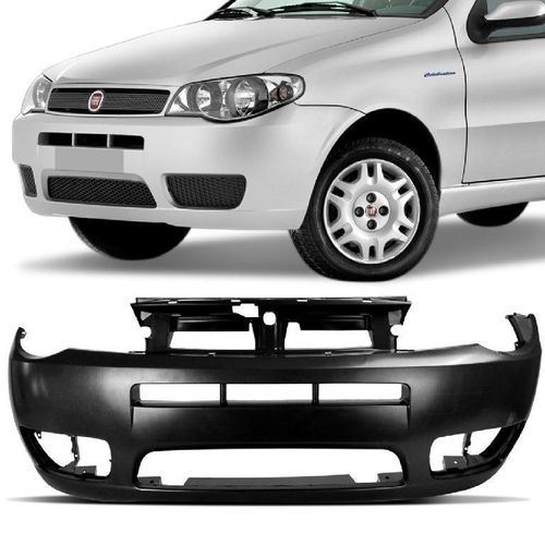 Parachoque Dianteiro Fiat Palio 2004 A 2008 Preto Liso