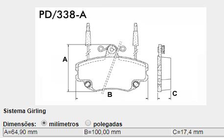 Pastilha Freio Dianteira Renault Clio 1999 Com Sensor Siste