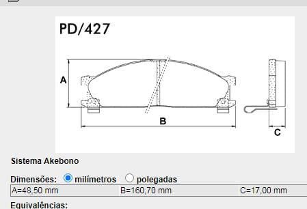 Pastilha Freio Dianteira Nissan Frontier 1998 A 2007
