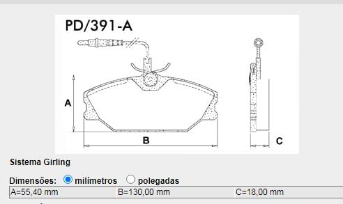 Pastilha Freio Dianteira Renault Scenic 1.6 1998 Com Alarme