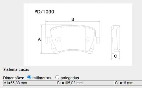 Pastilha Freio Traseira Audi A3 2.0 2003