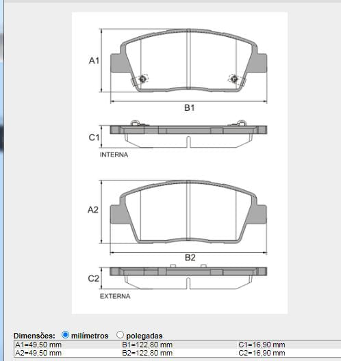 Pastilha Freio Dianteira Hyundai Hb20 1.0 12V 2012 A 2019