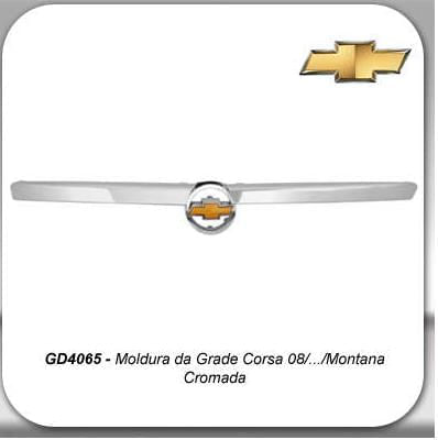 Friso Grade Radiador Corsa 08 11 Montana 08 11 Cromado C Em