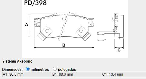 Pastilha Freio Traseira Honda Civic 2000