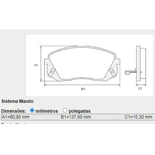 Pastilha Freio Dianteira Hyundai Ix35 2.0 16V 2010