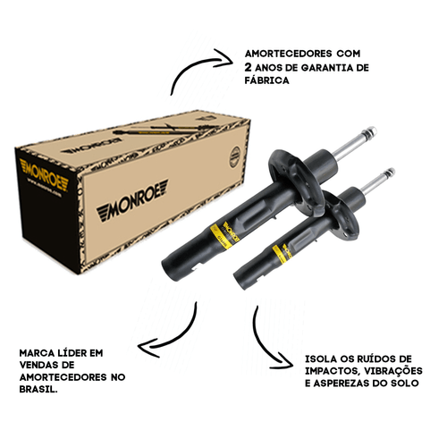 Kit 4 Amortecedores Escort 1998 A 2003 + Kits