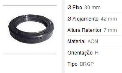 Retentor Polia Motor Comando Fiat Palio Fire 1.0 1.3 1.4 8V