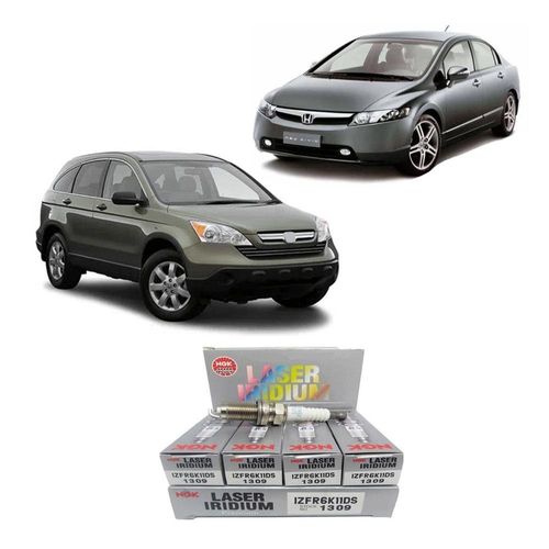 Vela Honda Civic Lxs Exs 1.6 1.8 16V 2006 AtÉ 2011 Flex