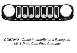 Grade Radiador Jeep Renegade 15 18 Preto C Fri Crom Int Ext