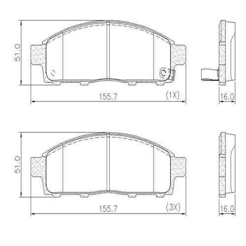 Pastilha Freio Dianteira Mitsubishi L-200 Triton 2008