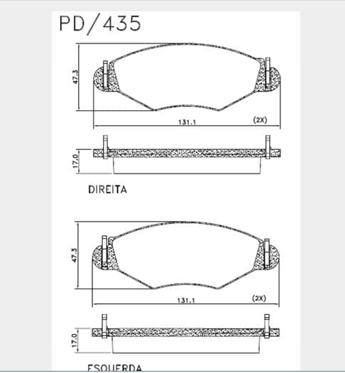 Pastilha Freio Dianteira Peugeot 206 1.1 1.4 1.6 1998