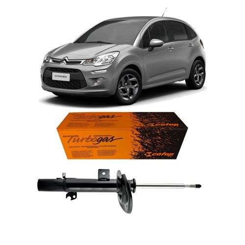 Amortecedor Dianteiro Citroen C3 2013 A 2021 Esquerdo Manual