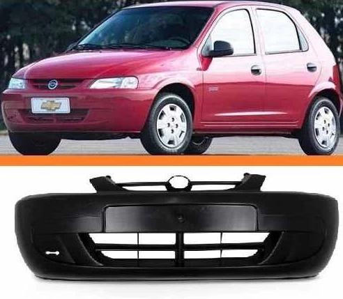 Parachoque Dianteiro Celta 2001 A 2006 Preto Liso