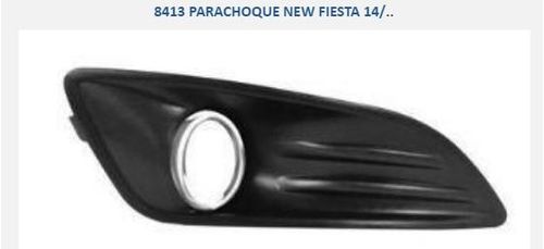 Grade Parachoque Diant New Fiesta 14 Esq Preta C Farolet