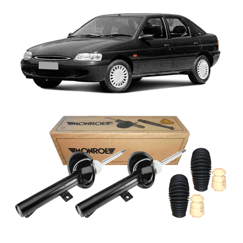 Par Amortecedores Dianteiro Escort 1998 A 2003 + Kits