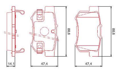 Pastilha Freio Traseira Honda New Civic 2006 A 2011