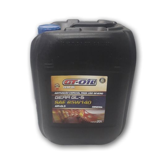 OLEO  85W140  TRANSMISSAO/ DIFERENCIAL  API G65  GT OIL  BALDE 20 LITROS - TX3020