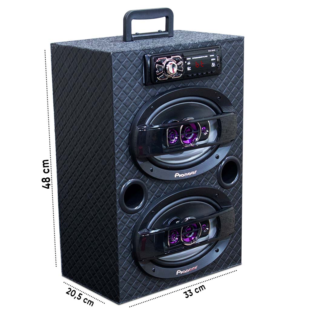 Caixa Bob 6x9 Bravox Radio Bluetooth Pioneer 140w Rms Bivolt