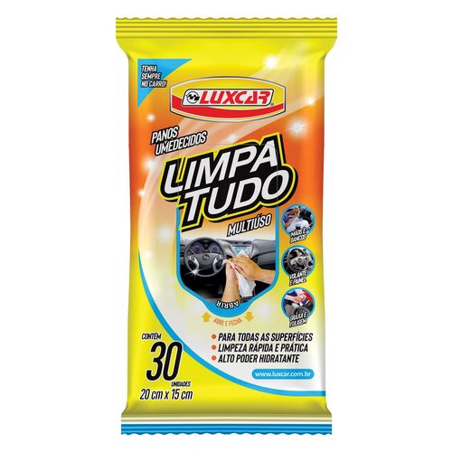 Limpa Tudo Panos Umidecidos Multiuso - Luxcar