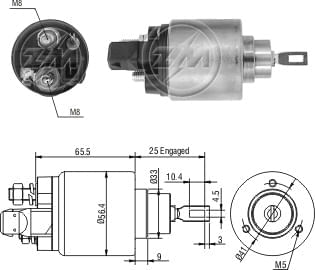 AUTOMATICO RELE MOTOR PARTIDA BOSCH FRONTIER-S10 12V - ZM2972