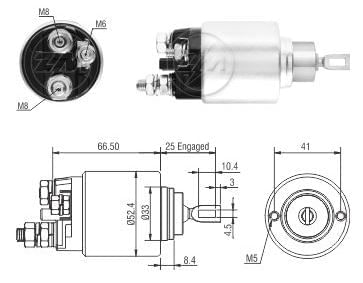 AUTOMATICO RELE MOTOR PARTIDA BOSCH NOVO PALIO-UNO 12V - ZM2382