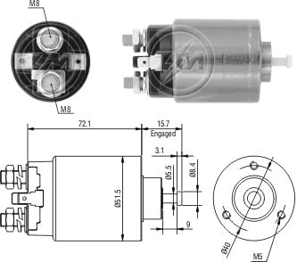 AUTOMATICO RELE MOTOR PARTIDA DELCO TOWNER 12V - ZM3698