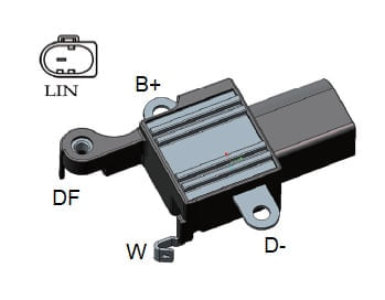 REGULADOR VOLTAGEM ALTERNADOR VW GOL F/FOX-IVECO DAYLI 14V CP - IKR5040