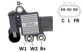 REGULADOR VOLTAGEM ALTERNADOR 145V ELANT SPORT 2012/KIA BONGO - IKR5356