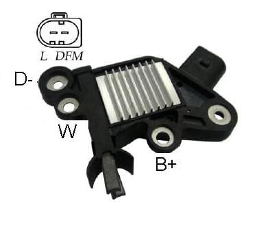 REGULADOR VOLTAGEM ALTERNADOR FIAT-STRADA  PALIO 2016 EM DIANTE  HYUDAI HR  JEEP RENEGADE   - IKR5029