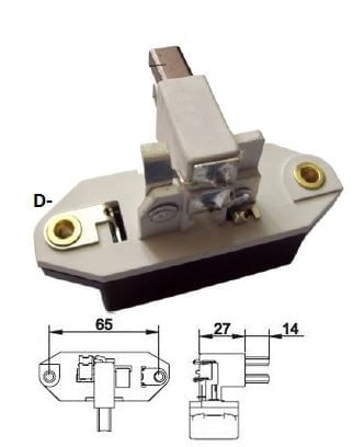 REGULADOR VOLTAGEM ALTERNADOR GM /FIAT/CITROEN 14V 75APRO 2 PCS ) - IKR533