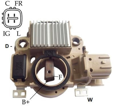 REGULADOR VOLTAGEM ALTERNADOR NEW  CIVIC 20 L 08.. NEW     CIVIC 09  - IKR5838