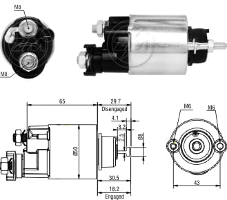 AUTOMATICO RELE MOTOR PARTIDA DENSO CIVIC 1.7 01-05 12V  - ZM4705