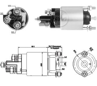 AUTOMATICO RELE MOTOR PARTIDA DENSO MB CLASSE A -SPRINTER 2009..- ZM3708