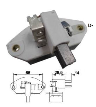REGULADOR VOLTAGEM ALTERNADOR MB 14V CAMINHOES/ONIBUS - IKR527
