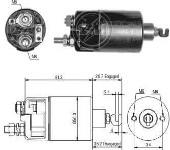 AUTOMATICO RELE MOTOR PARTIDA DENSO COROLLA-RAV4 12V - ZM660