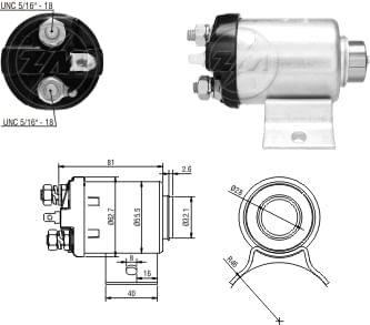 AUTOMATICO RELE MOTOR PARTIDA WAPSA KOMBI-FUSCA- 12V  - ZM502