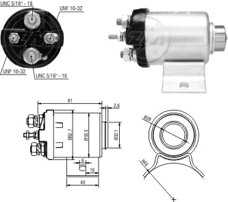 AUTOMATICO RELE MOTOR PARTIDA WAPSA F-75-RURAL PICK-UP  - ZM505