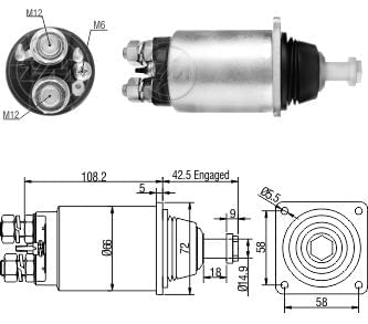 AUTOMATICO RELE MOTOR PARTIDA BOSCH JE 24V MB 1935  - ZM832
