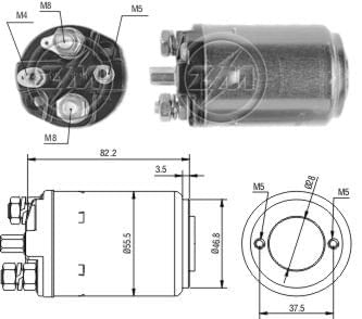 AUTOMATICO RELE MOTOR PARTIDA WAPSA VW GOL-SAVEIRO 12V - ZM511