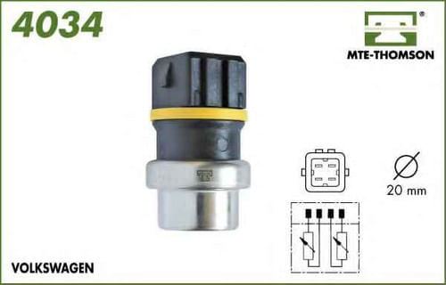 SENSOR DE TEMPERATURA VW GOL 1.0 8/16 2002.. 4 TERMINAIS - MTE4034