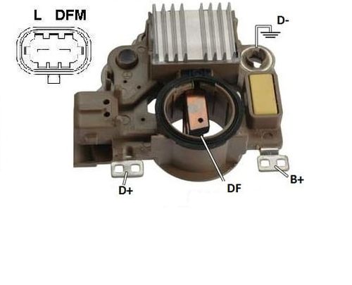 REGULADOR VOLTAGEM ALTERNADOR FORD  COURIER  96/99 FIESTA 99 12V - IKR5358