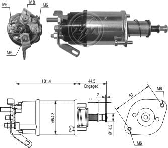 AUTOMATICO RELE MOTOR PARTIDA INDIEL VEICULSO DIESEL 12V - ZM611