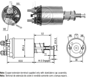 AUTOMATICO RELE MOTOR PARTIDA INDIEL MASSEY FERGSON 12V  - ZM612