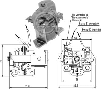 AUTOMATICO RELE MOTOR PARTIDA BOSCH KB MARITIMO 24V   - ZM903