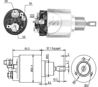 AUTOMATICO RELE MOTOR PARTIDA BOSCH MAZDA-FORD 12V - ZM675