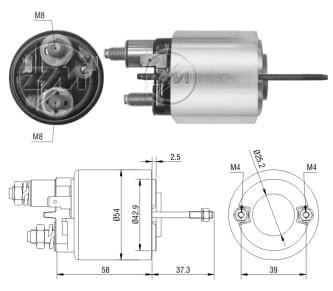 AUTOMATICO RELE MOTOR PARTIDA VALEO SUZUKI-TALBOT 12V - ZM493
