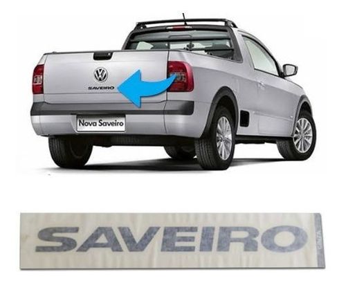 Emblema Adesivo Saveiro Gv Tampa Tras Prata