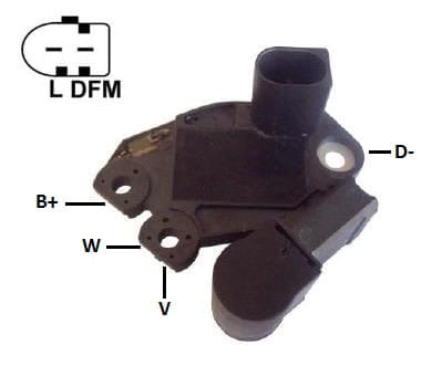 REGULADOR VOLTAGEM ALTERNADOR VW GOL O/POLO/FOX C/AR 10/16 03 - IKR5980