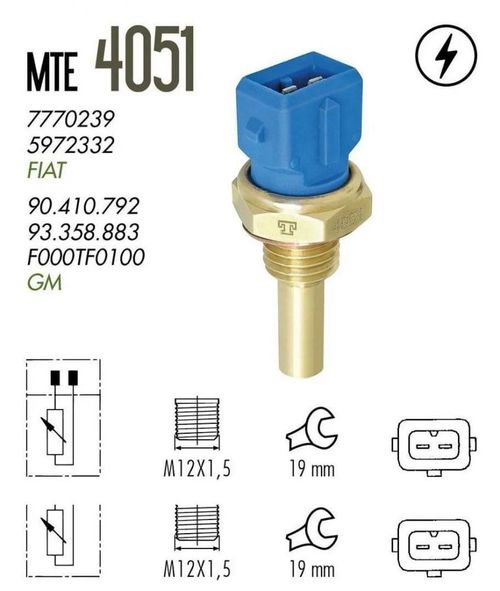SENSOR DE TEMPERATURA GM ASTRA-VECTRA-CORSA-CELTA - MTE4051