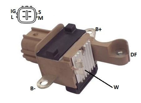 REGULADOR VOLTAGEM ALTERNADOR TOYOTA HILUX COROLLA 08 143V CN - IKR5124.